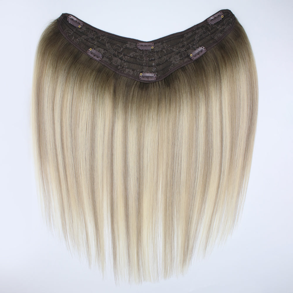 hair extension lowlighted bright blonde