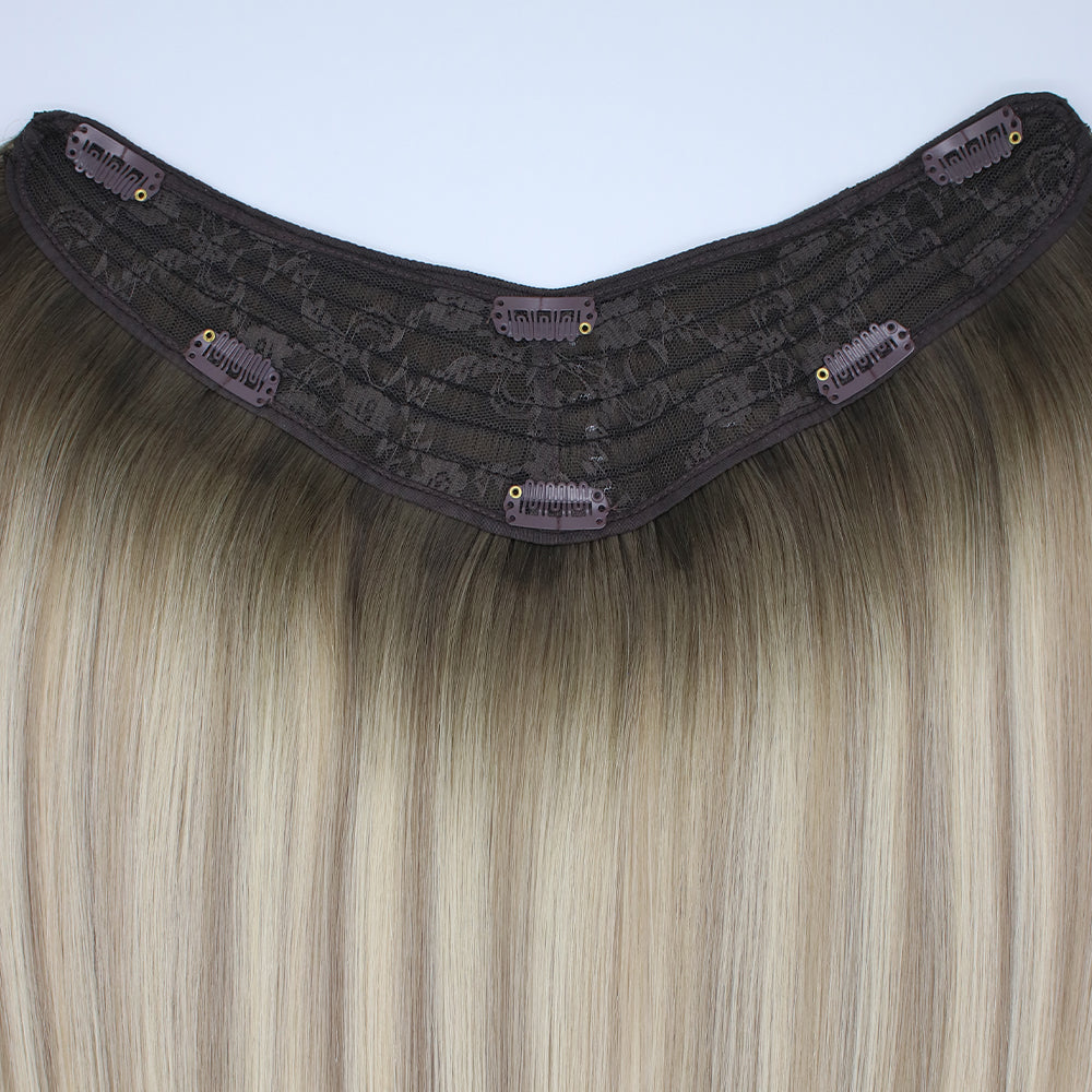 hair extension lowlighted bright blonde