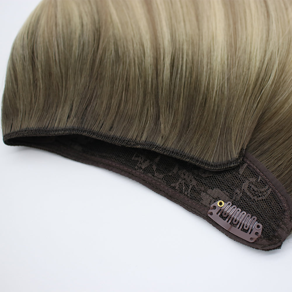 hair extension lowlighted bright blonde