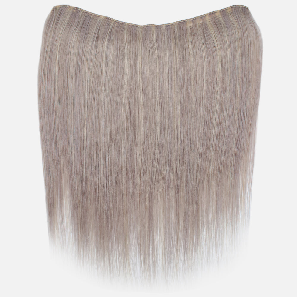 Silver color hair extension