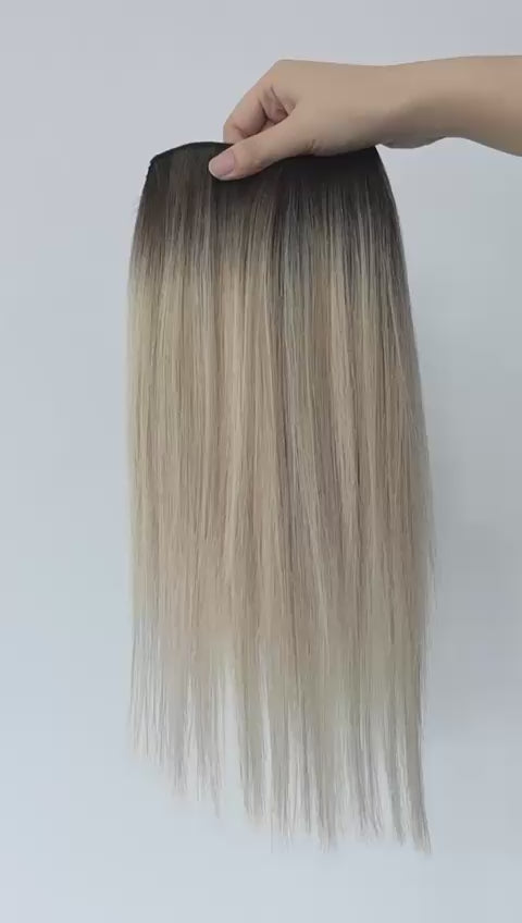 hair extension lowlighted bright blonde